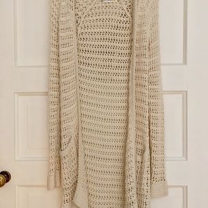Anthropologie Long Knit Sweater Cardigan with Hood